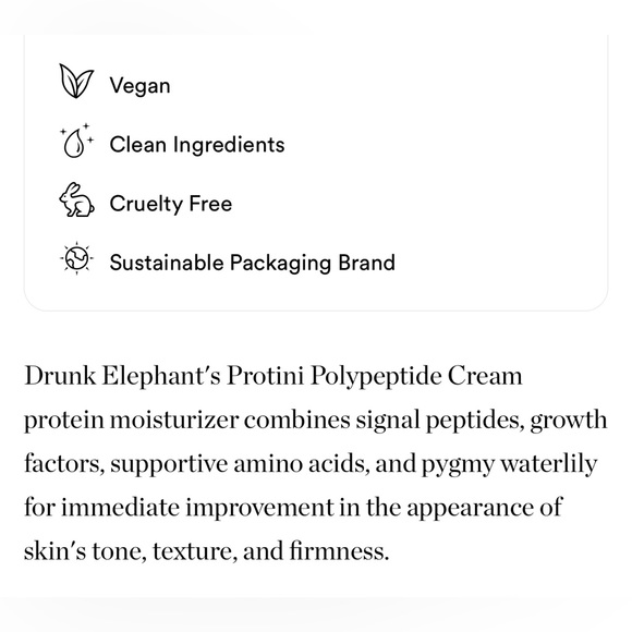 Drunk Elephant Protini Polypeptide Cream Moisturizer 🐘 NEW Full Size - Picture 5 of 11